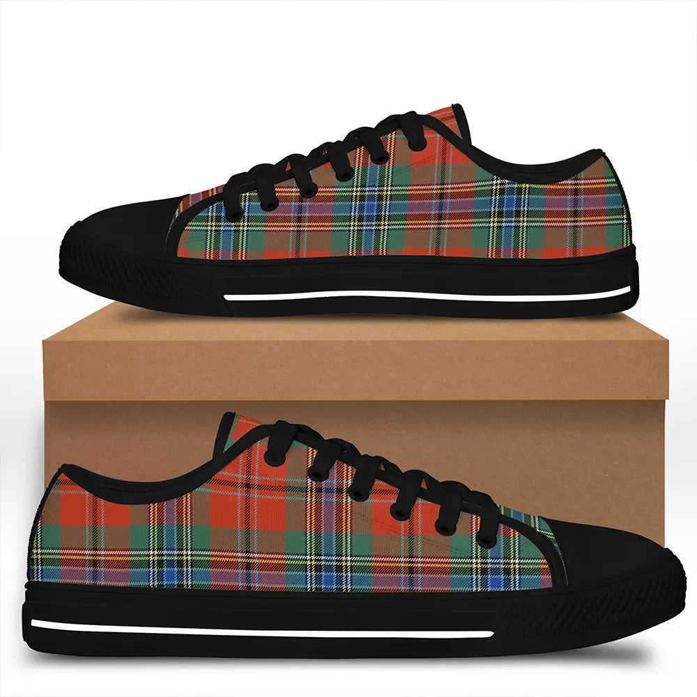 MacLean of Duart Ancient Tartan Plaid Low Top Shoes