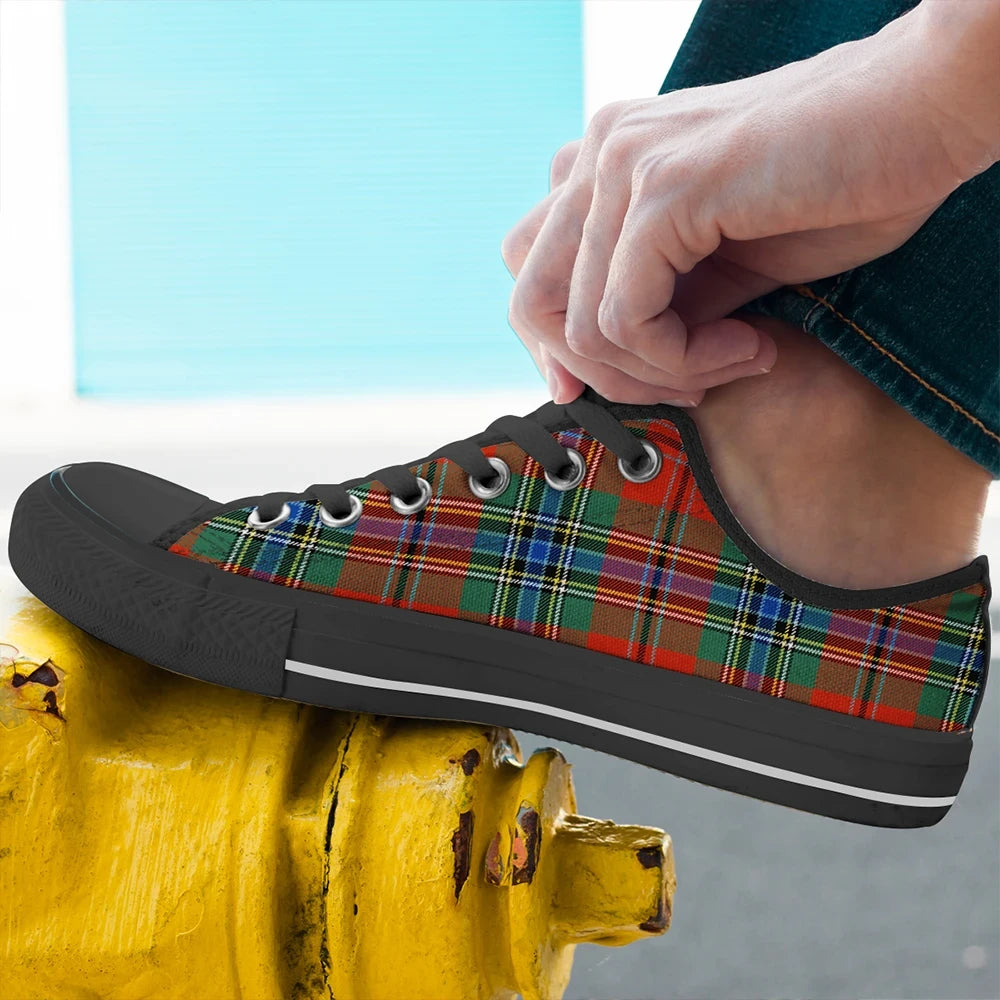 MacLean of Duart Ancient Tartan Plaid Low Top Shoes