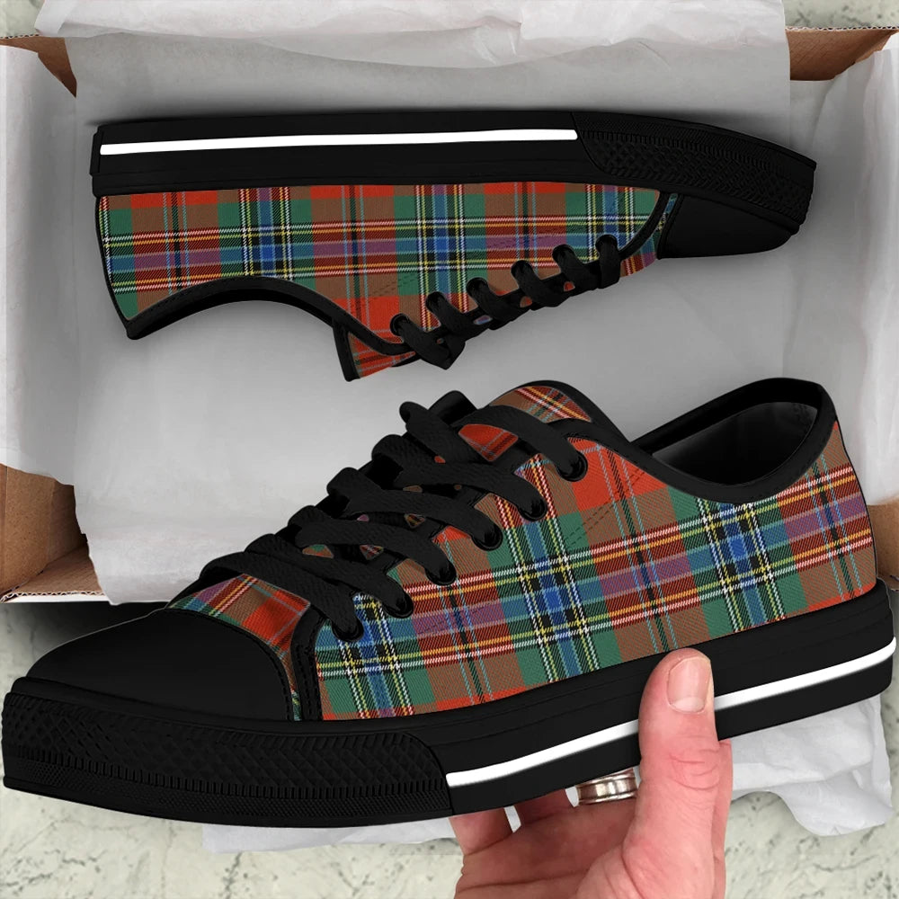 MacLean of Duart Ancient Tartan Plaid Low Top Shoes