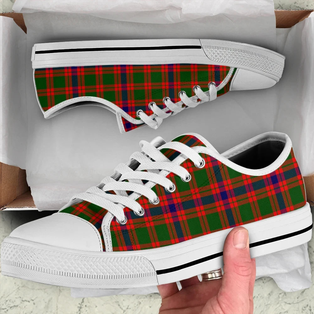 Skene Modern Tartan Plaid Low Top Shoes