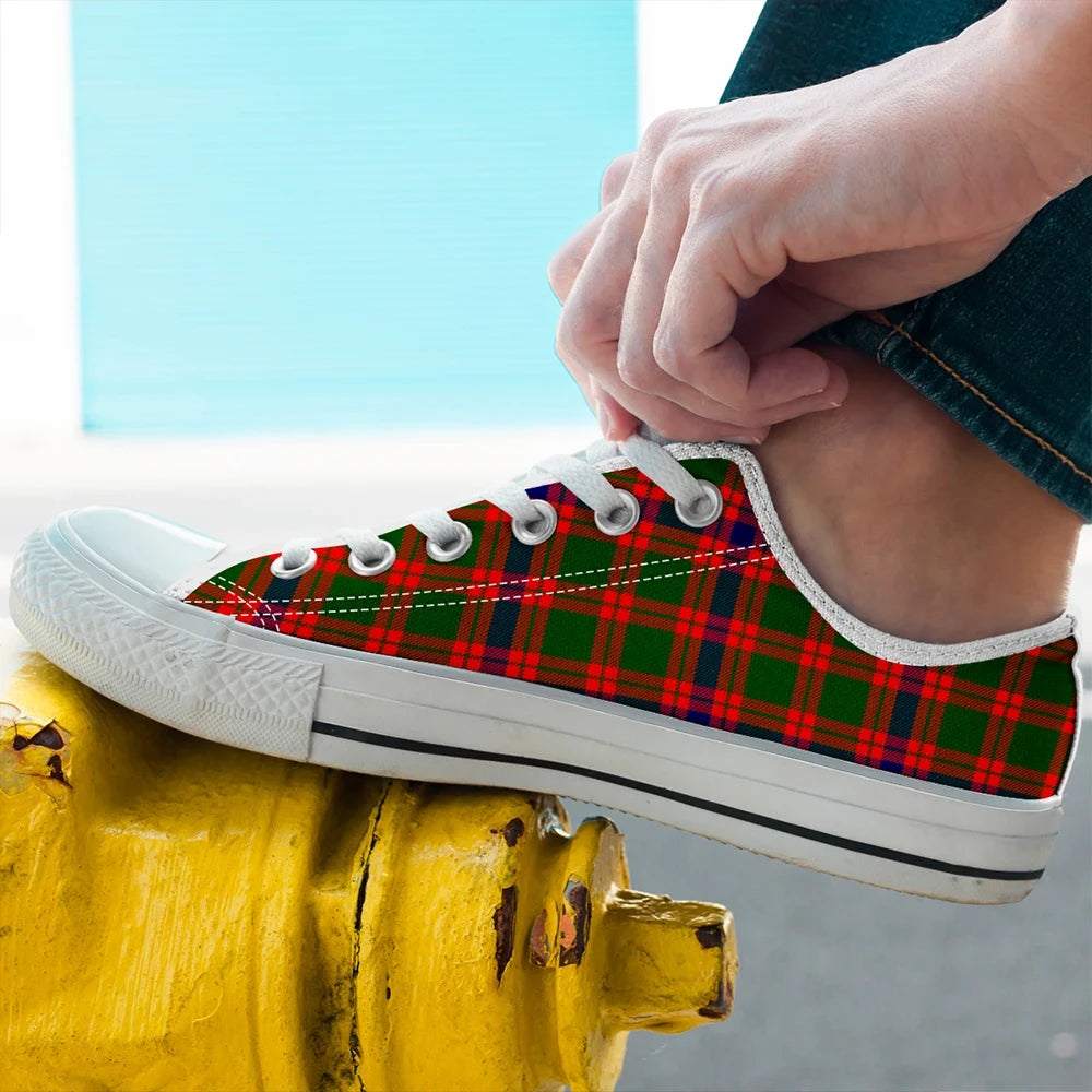 Skene Modern Tartan Plaid Low Top Shoes