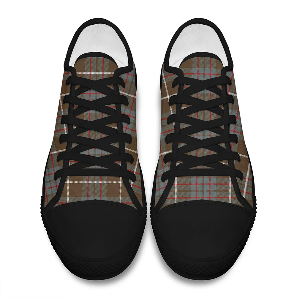 MacIntyre Hunting Weathered Tartan Plaid Low Top Shoes