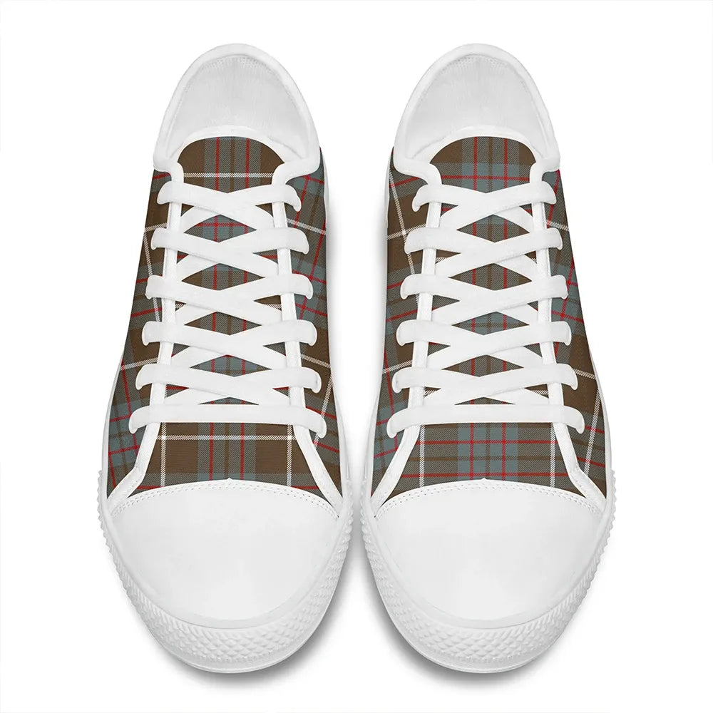 MacIntyre Hunting Weathered Tartan Plaid Low Top Shoes