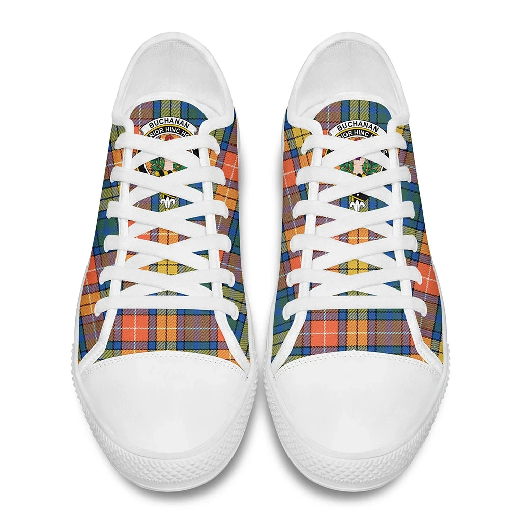 Buchanan Ancient Tartan Crest Low Top Shoes