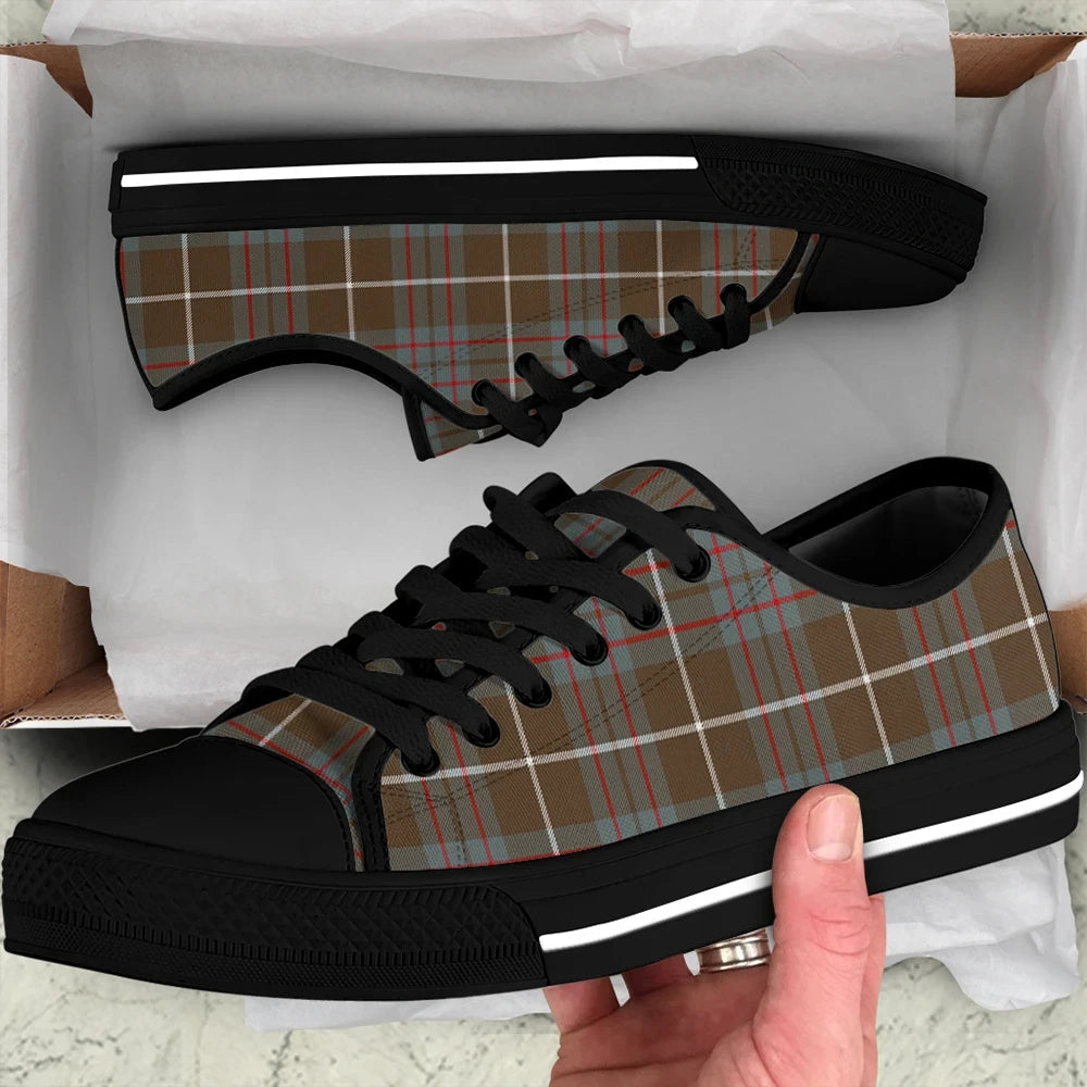 MacIntyre Hunting Weathered Tartan Plaid Low Top Shoes