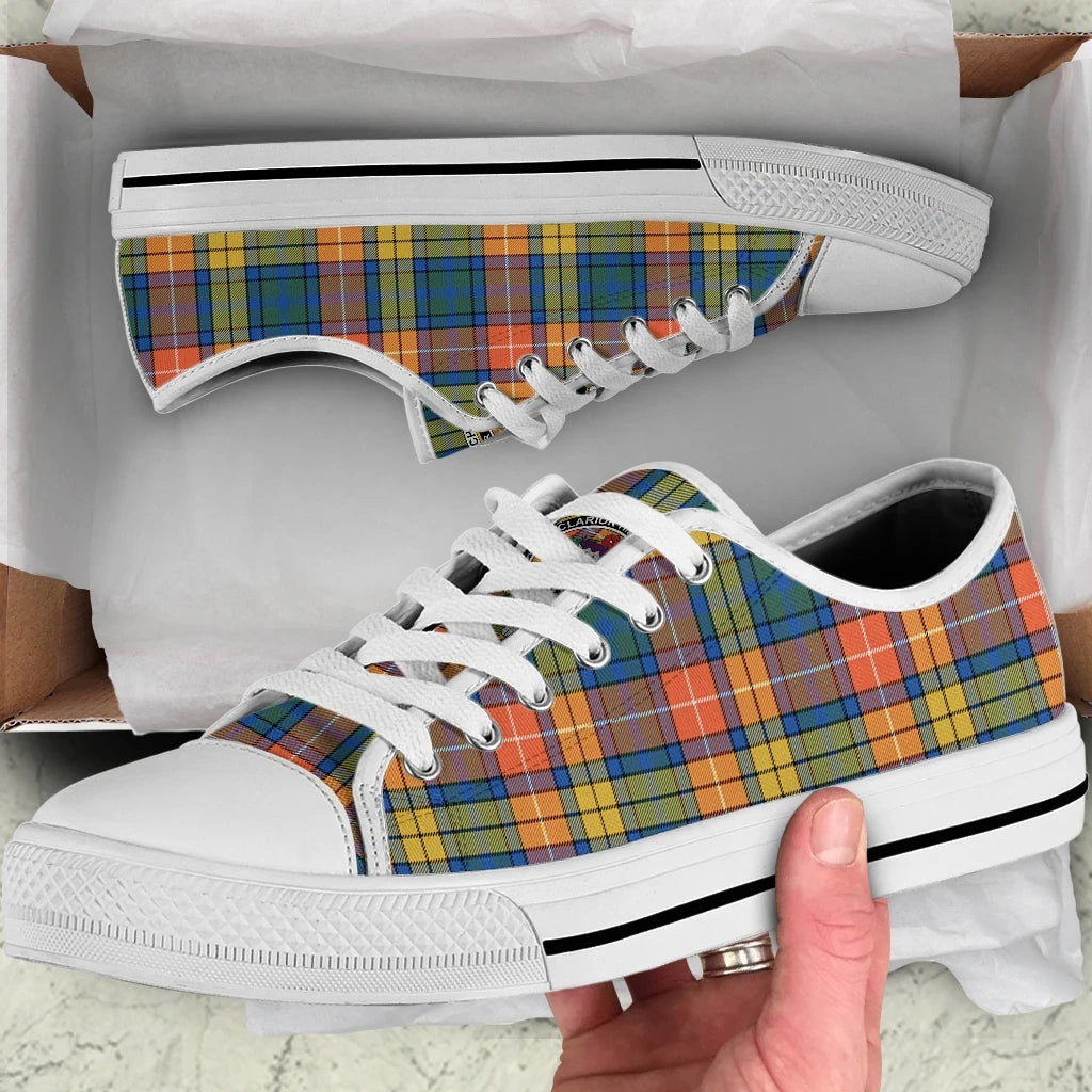 Buchanan Ancient Tartan Crest Low Top Shoes