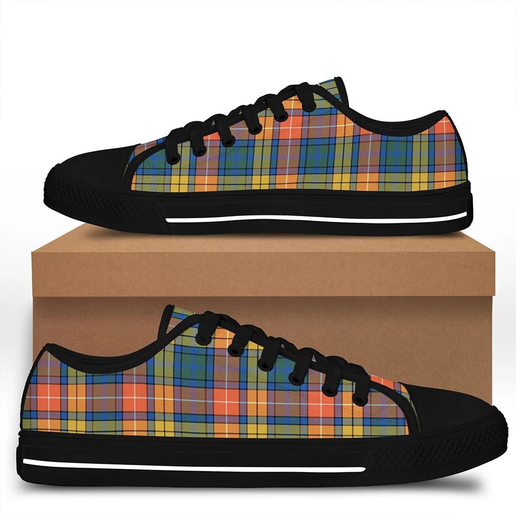 Buchanan Ancient Tartan Crest Low Top Shoes