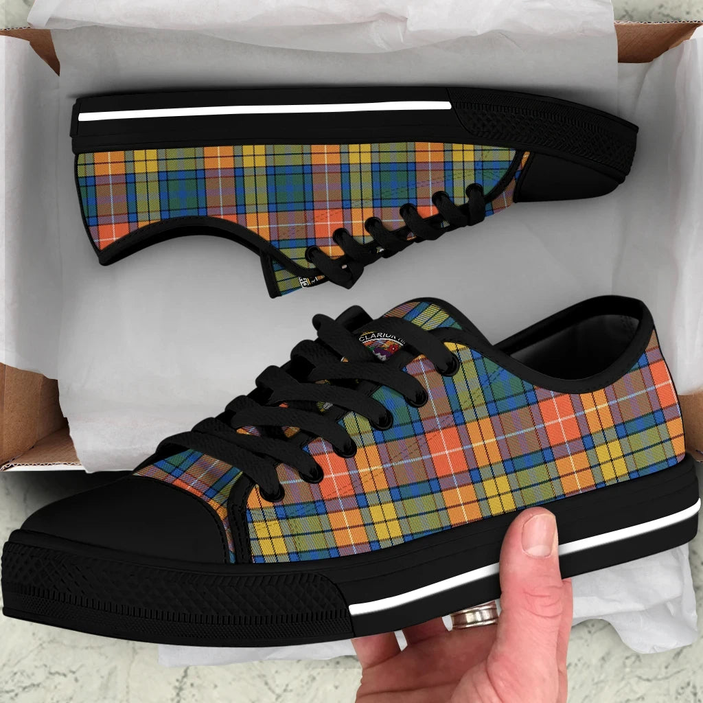 Buchanan Ancient Tartan Crest Low Top Shoes