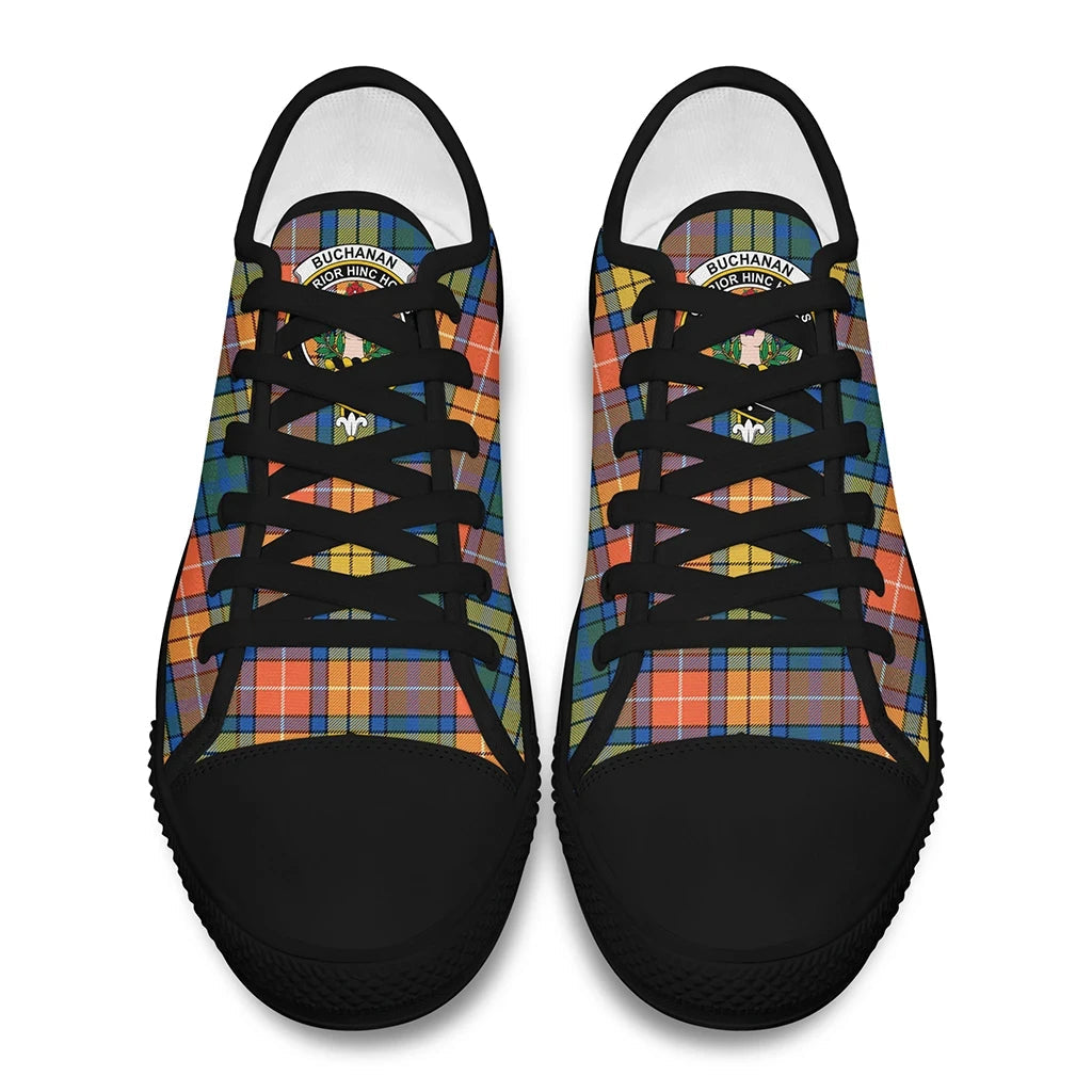 Buchanan Ancient Tartan Crest Low Top Shoes