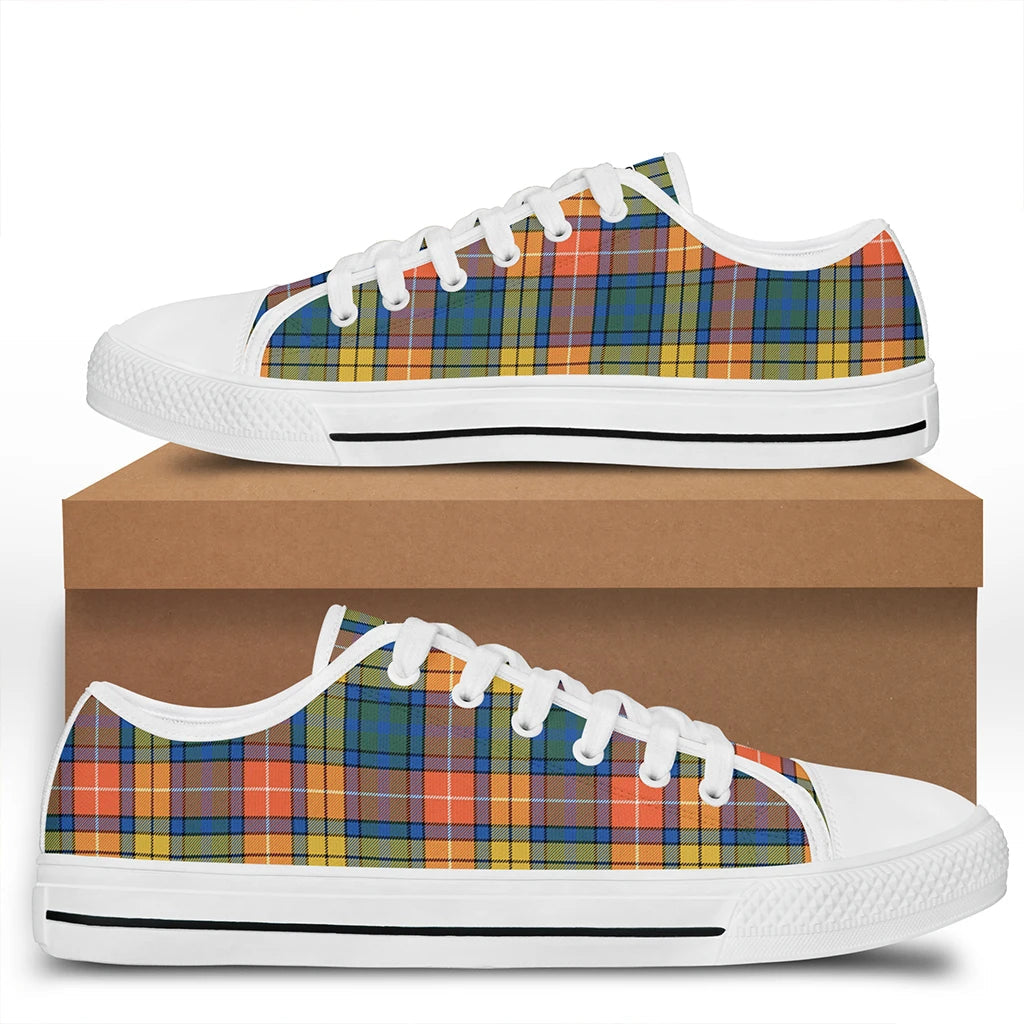 Buchanan Ancient Tartan Crest Low Top Shoes