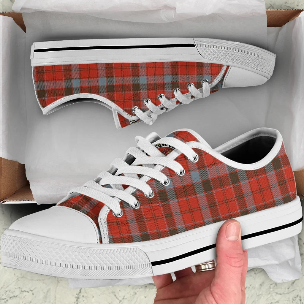 Robertson Weathered Tartan Crest Low Top Shoes