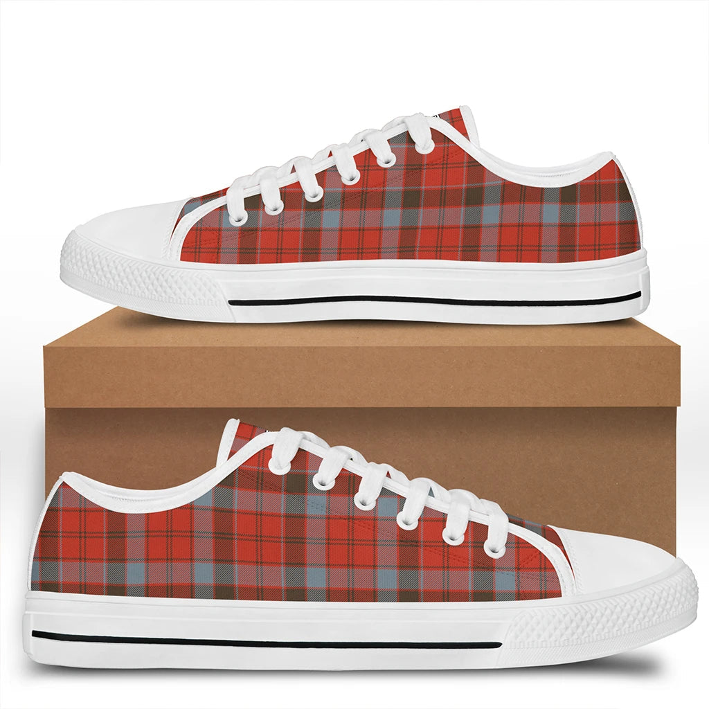 Robertson Weathered Tartan Crest Low Top Shoes