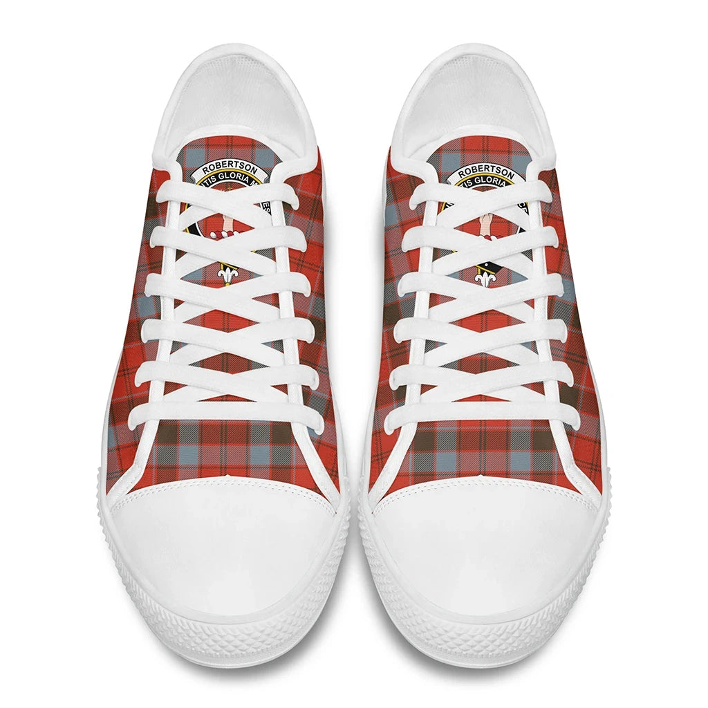 Robertson Weathered Tartan Crest Low Top Shoes