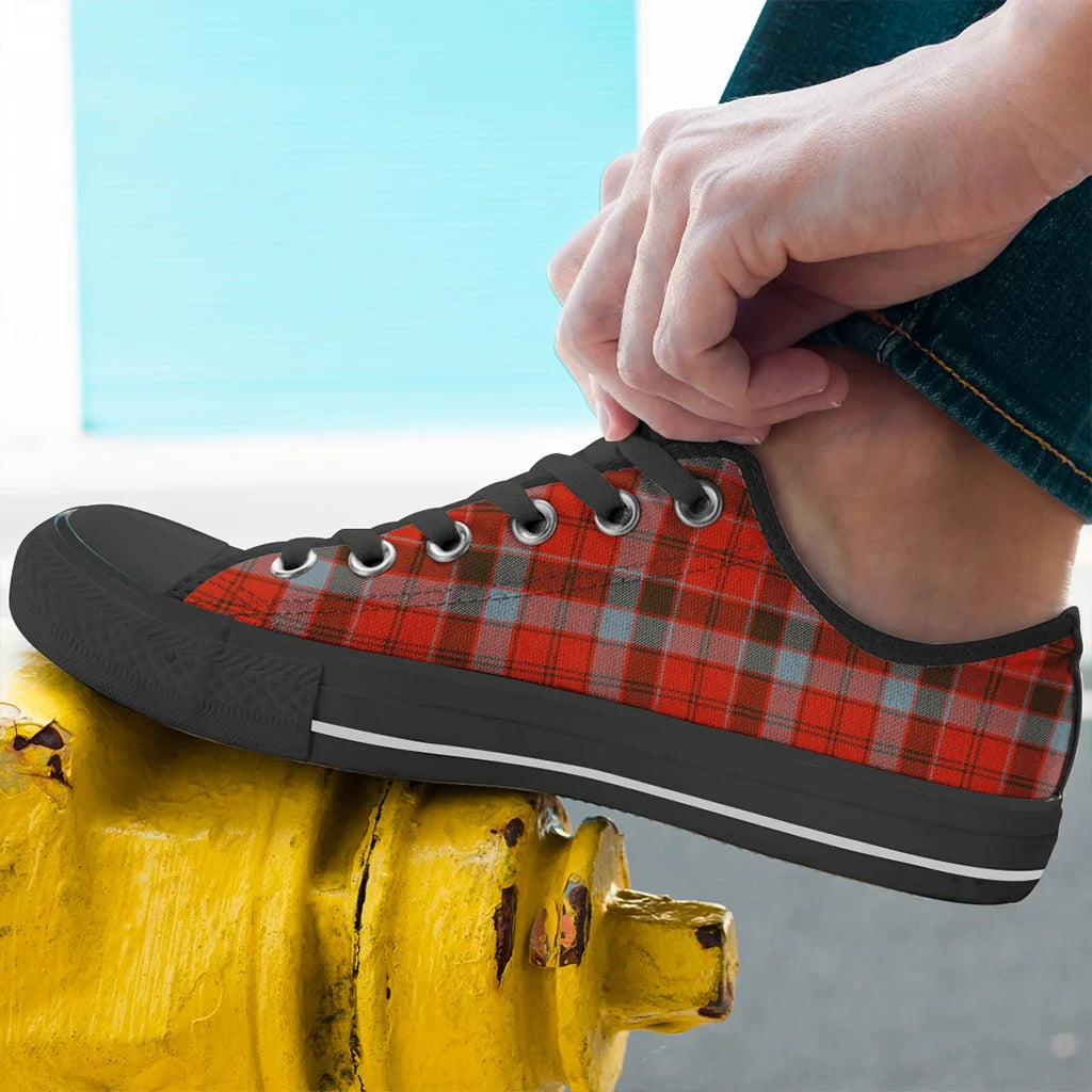 Robertson Weathered Tartan Crest Low Top Shoes