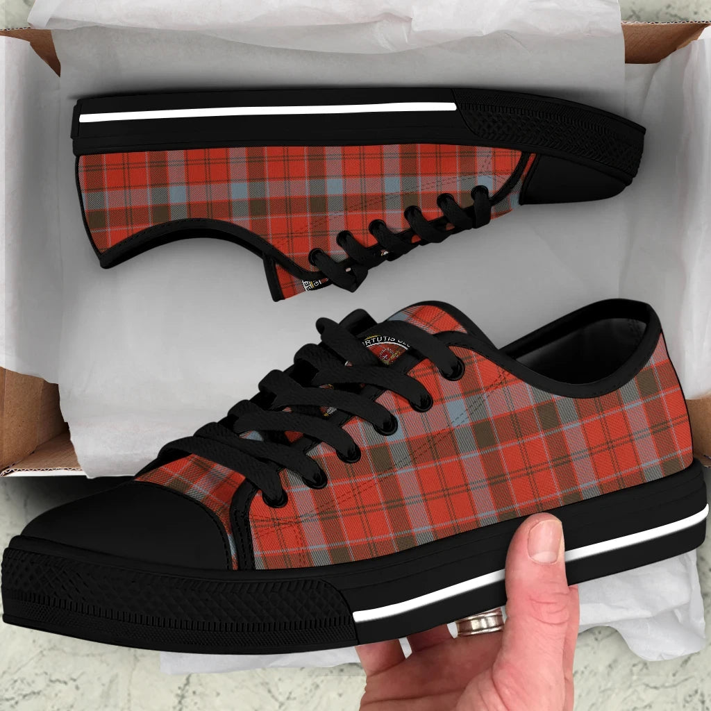 Robertson Weathered Tartan Crest Low Top Shoes