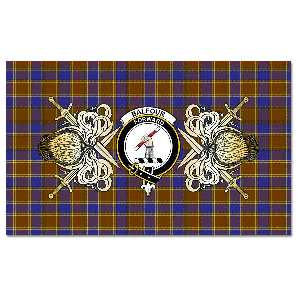 Balfour Modern Tartan Tablecloth Courage Symbol Style