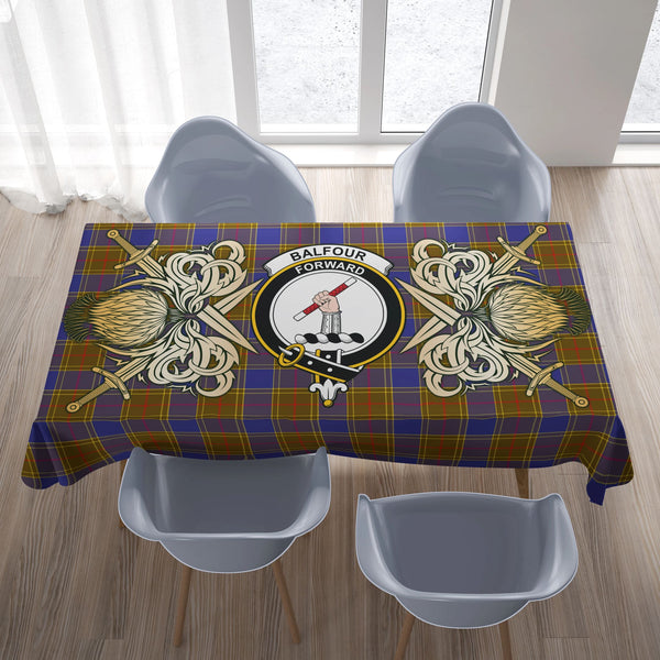 Balfour Modern Tartan Tablecloth Courage Symbol Style