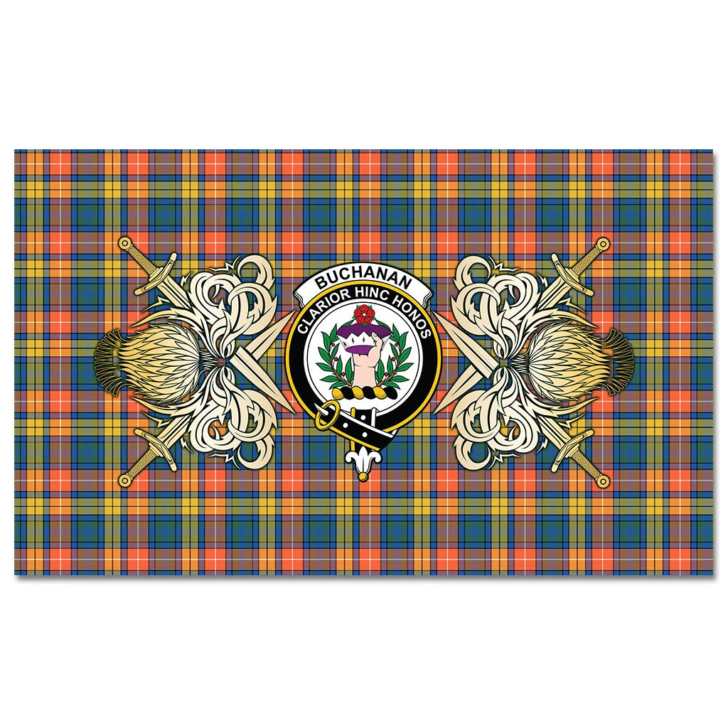 Buchanan Ancient Tartan Tablecloth Courage Symbol Style