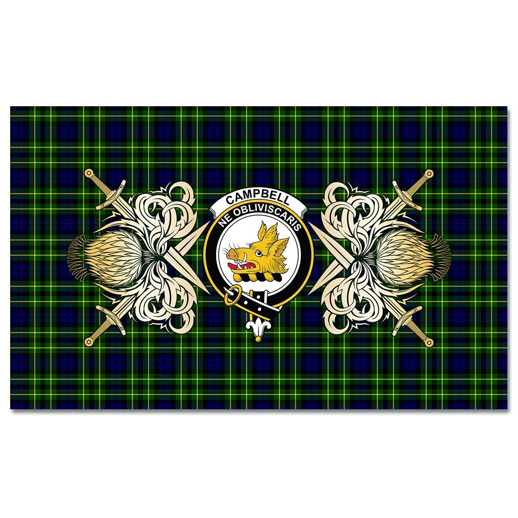 Campbell of Breadalbane Modern Tartan Tablecloth Courage Symbol Style