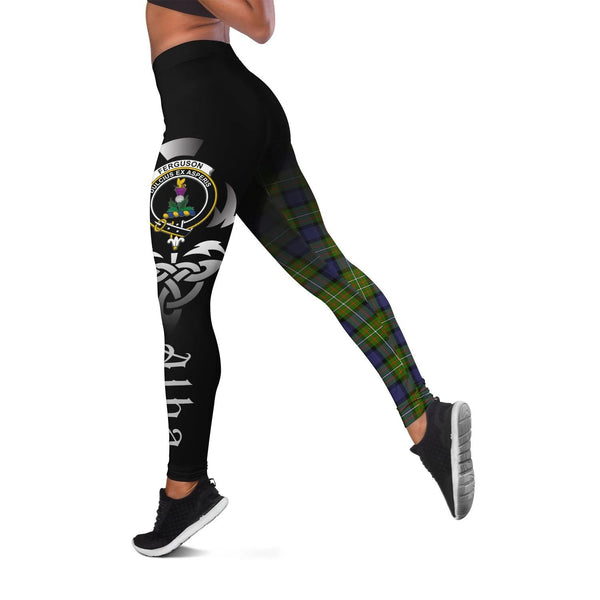 Fergusson Modern Crest Tartan Alba Celtic Leggings | Over 500 Tartans | Special Custom Design