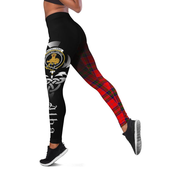 MacGillivray Modern Crest Tartan Alba Celtic Leggings | Over 500 Tartans | Special Custom Design