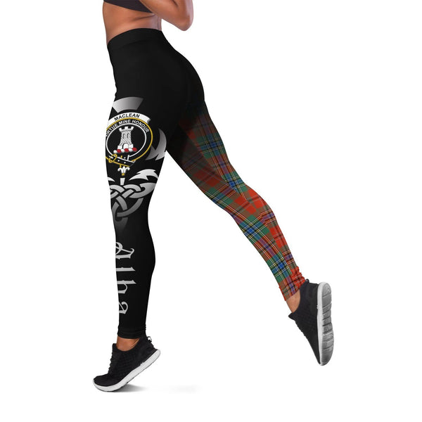 MacLean of Duart Ancient Crest Tartan Alba Celtic Leggings | Over 500 Tartans | Special Custom Design