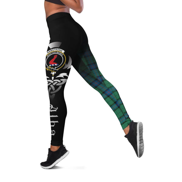 Armstrong Ancient Crest Tartan Alba Celtic Leggings | Over 500 Tartans | Special Custom Design