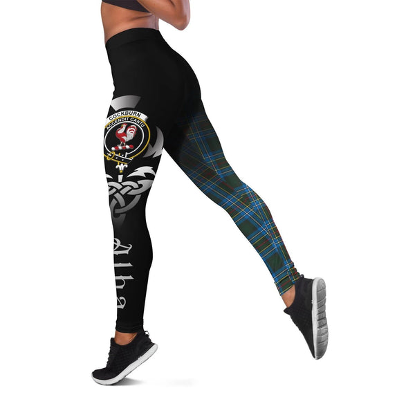 Cockburn Modern Crest Tartan Alba Celtic Leggings | Over 500 Tartans | Special Custom Design