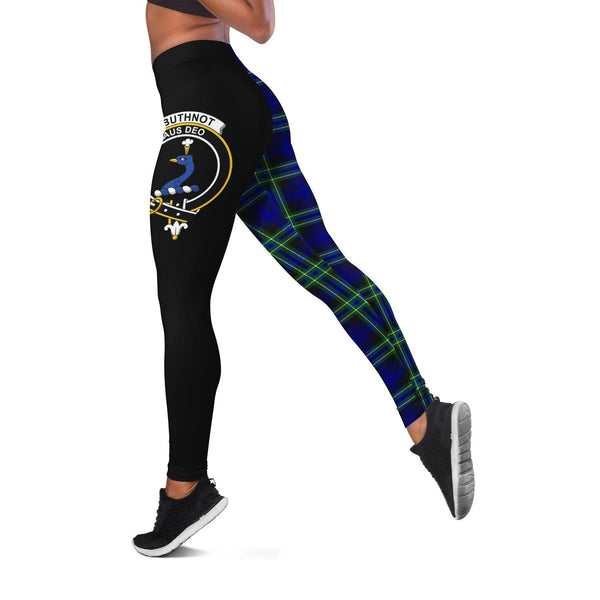 Arbuthnot Modern Crest Tartan Leggings | Over 500 Tartans | Special Custom Design