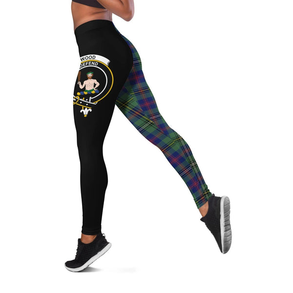 Wood Modern Crest Tartan Leggings | Over 500 Tartans | Special Custom Design