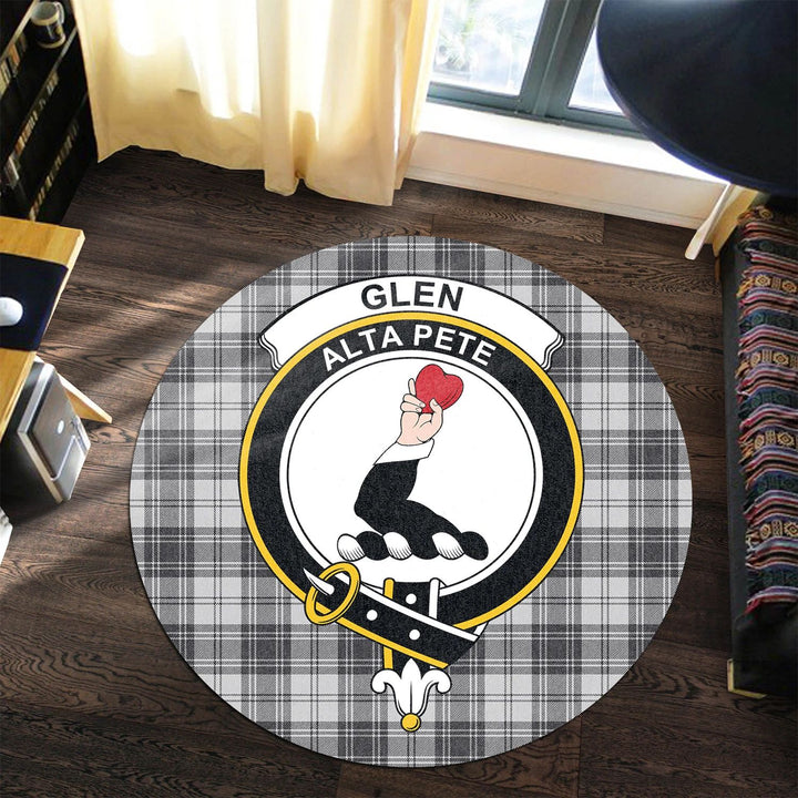 Scottish Tartan Glen Clan Round Rug Crest Style