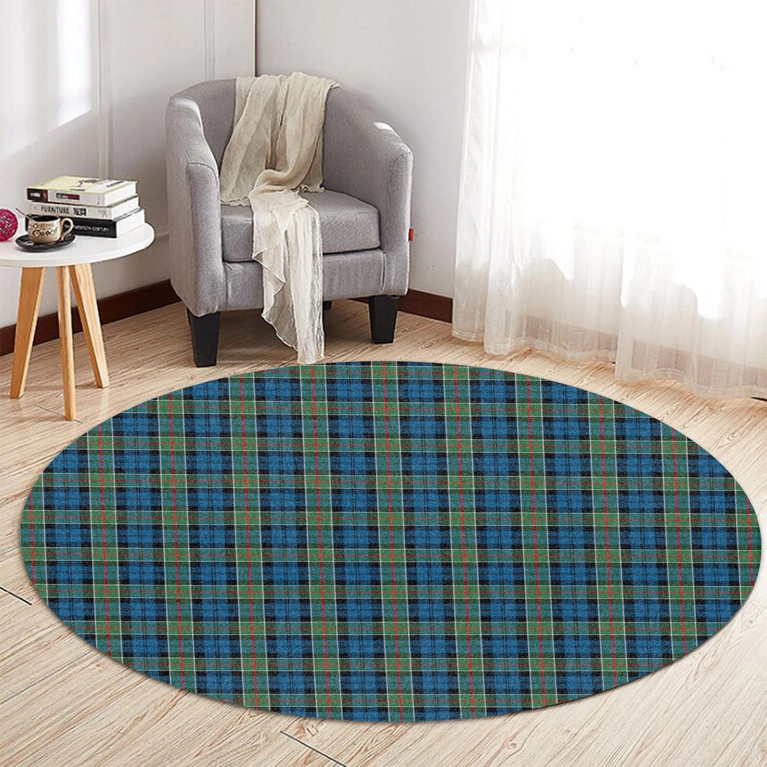 Scottish Tartan Colquhoun Ancient Clan Round Rug