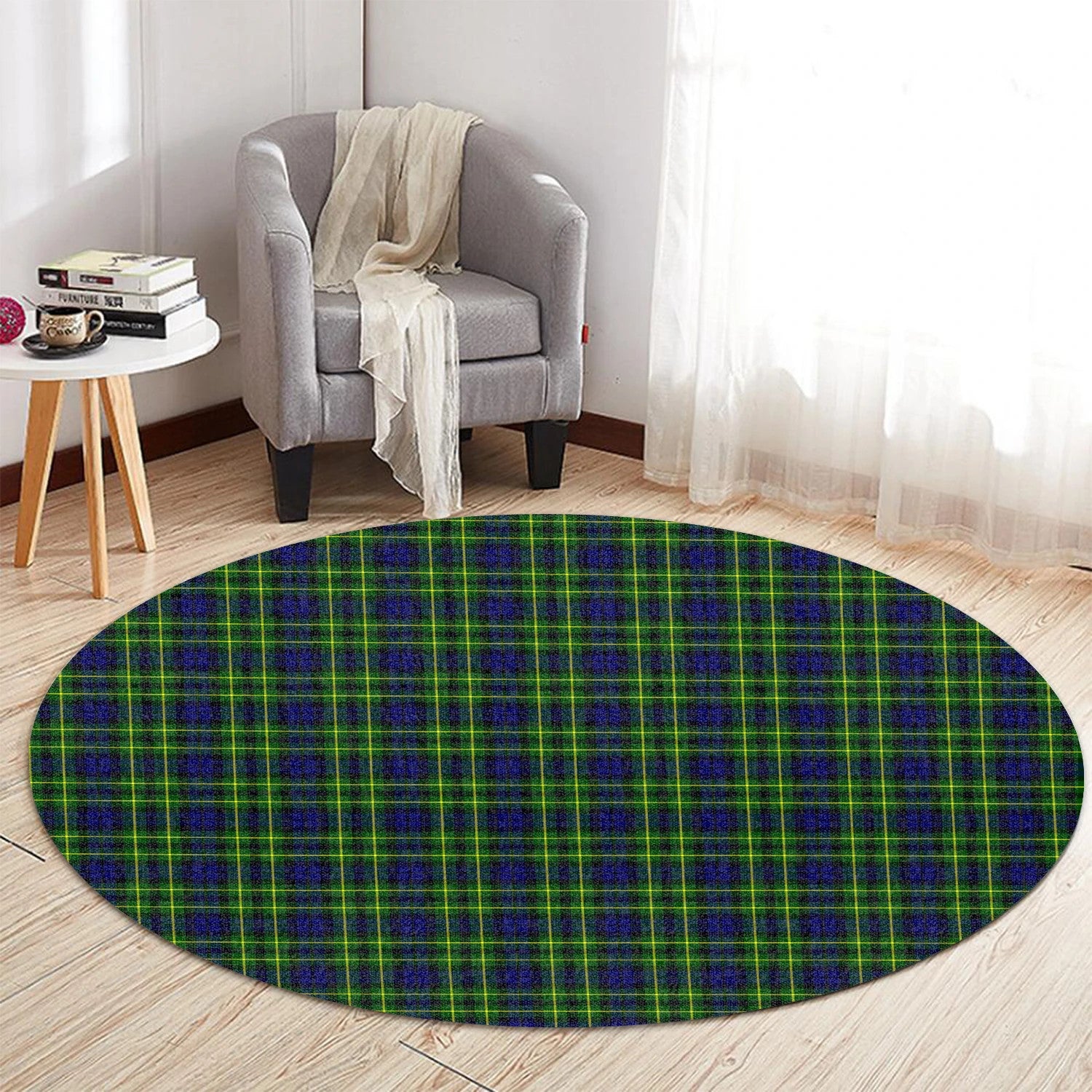 Scottish Tartan Campbell of Breadalbane Modern Clan Round Rug