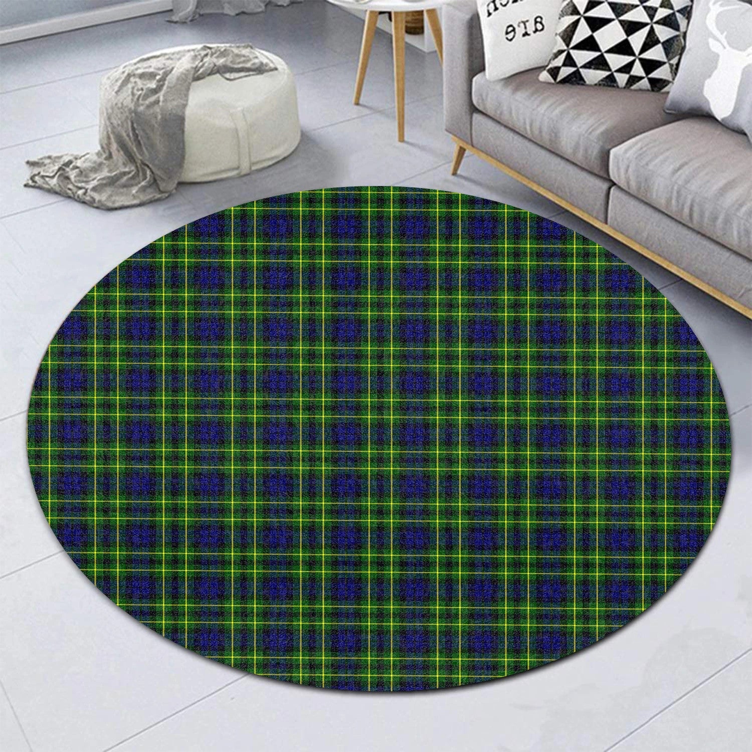 Scottish Tartan Campbell of Breadalbane Modern Clan Round Rug