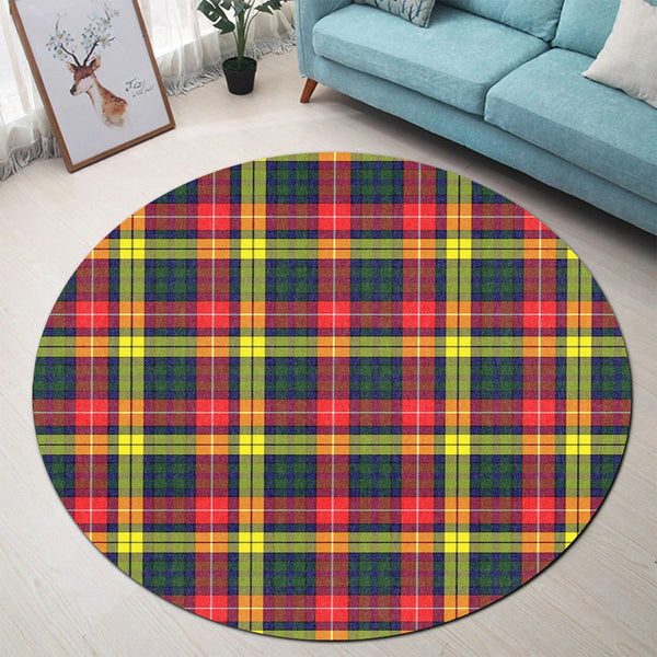 Scottish Tartan Dewar Clan Round Rug