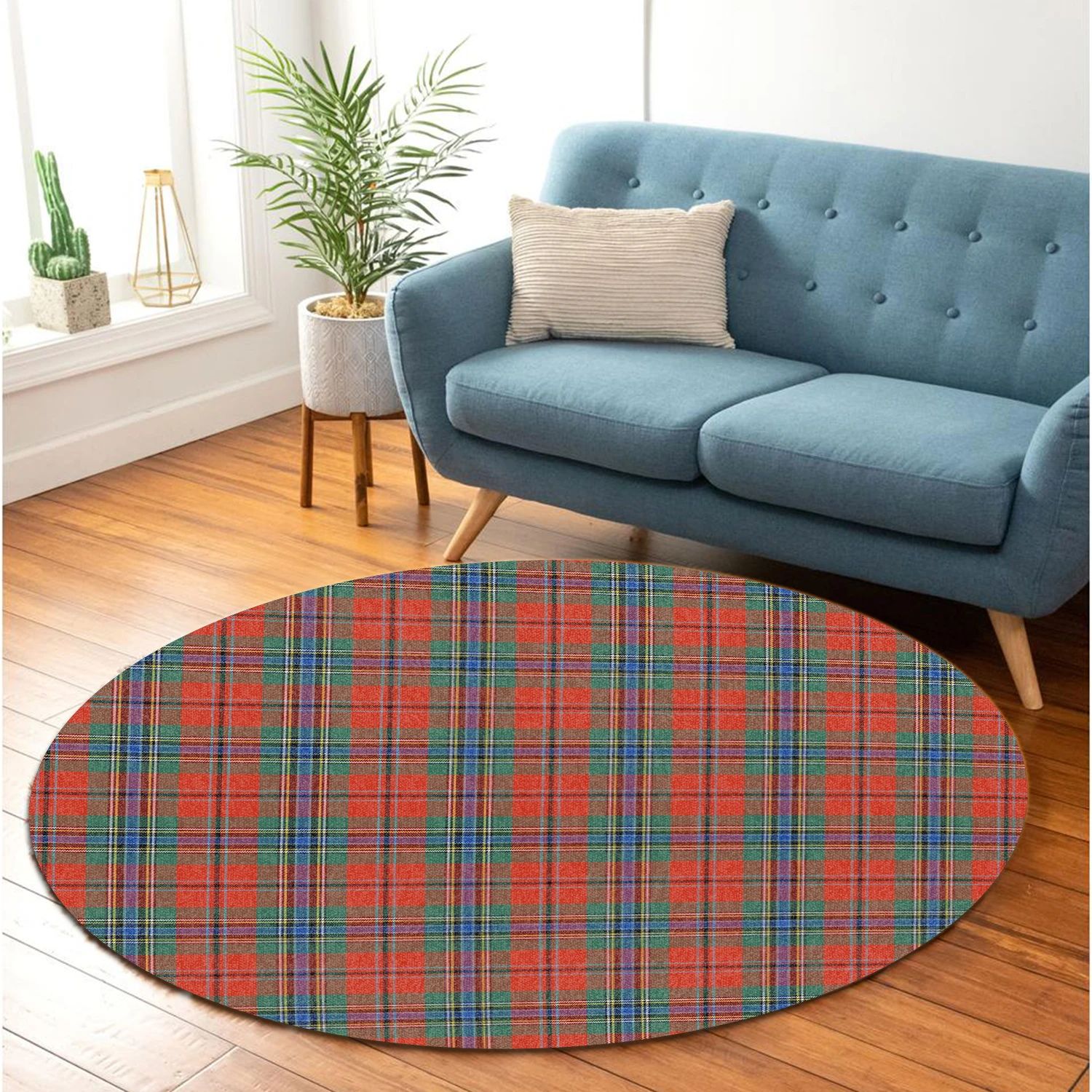 Scottish Tartan MacLean of Duart Ancient Clan Round Rug