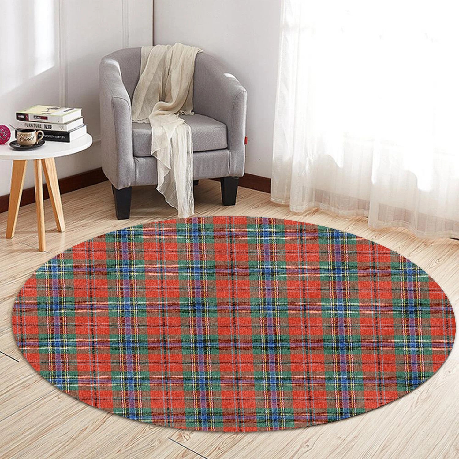 Scottish Tartan MacLean of Duart Ancient Clan Round Rug