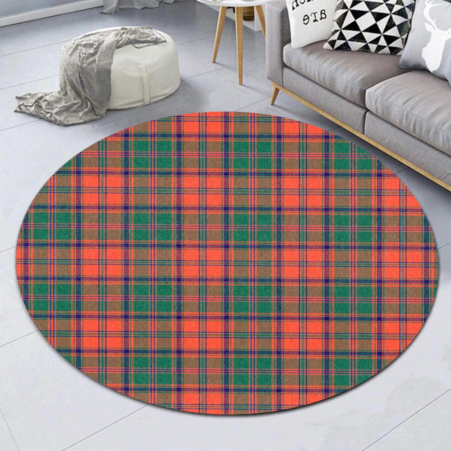 Scottish Tartan Stewart of Appin Ancient Clan Round Rug