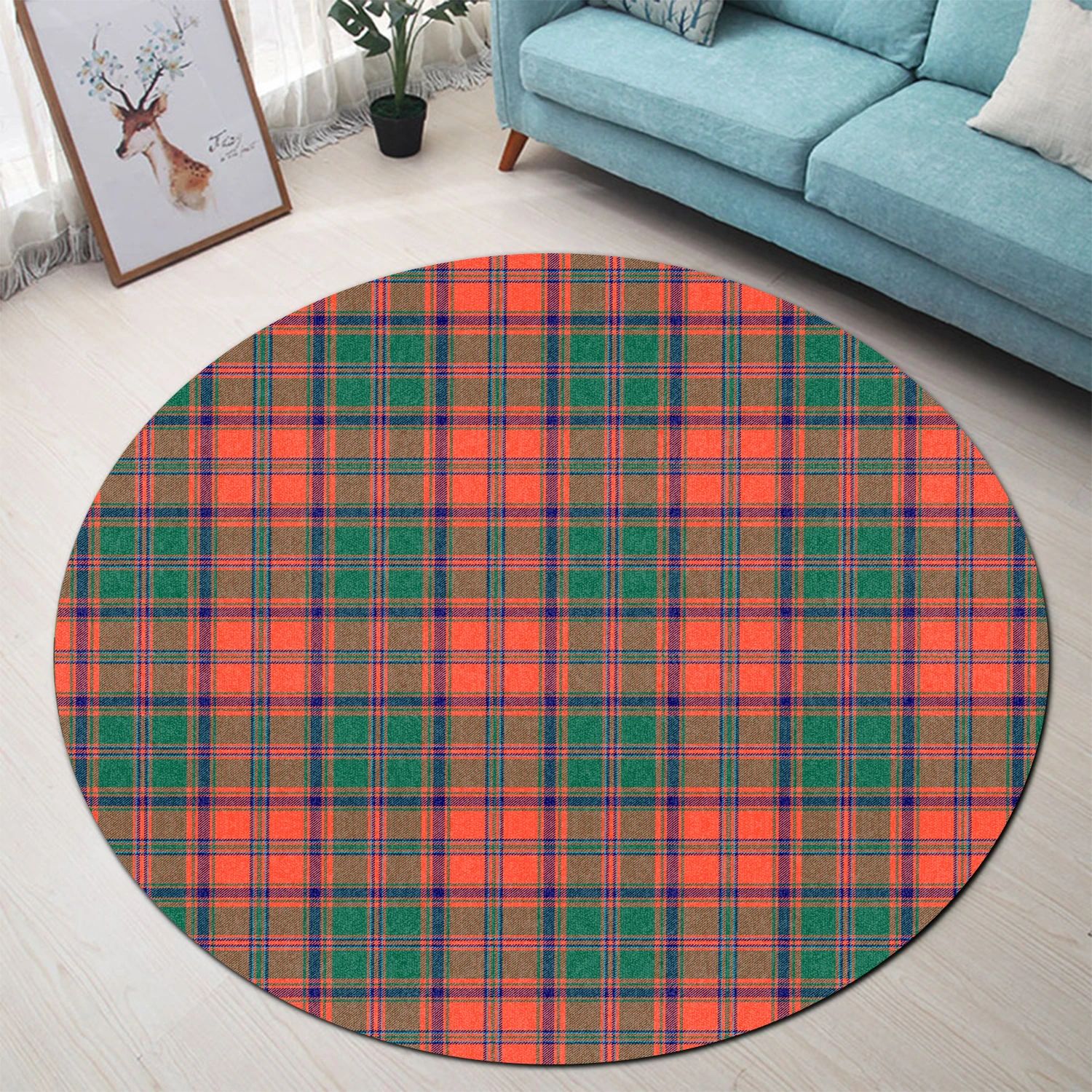 Scottish Tartan Stewart of Appin Ancient Clan Round Rug