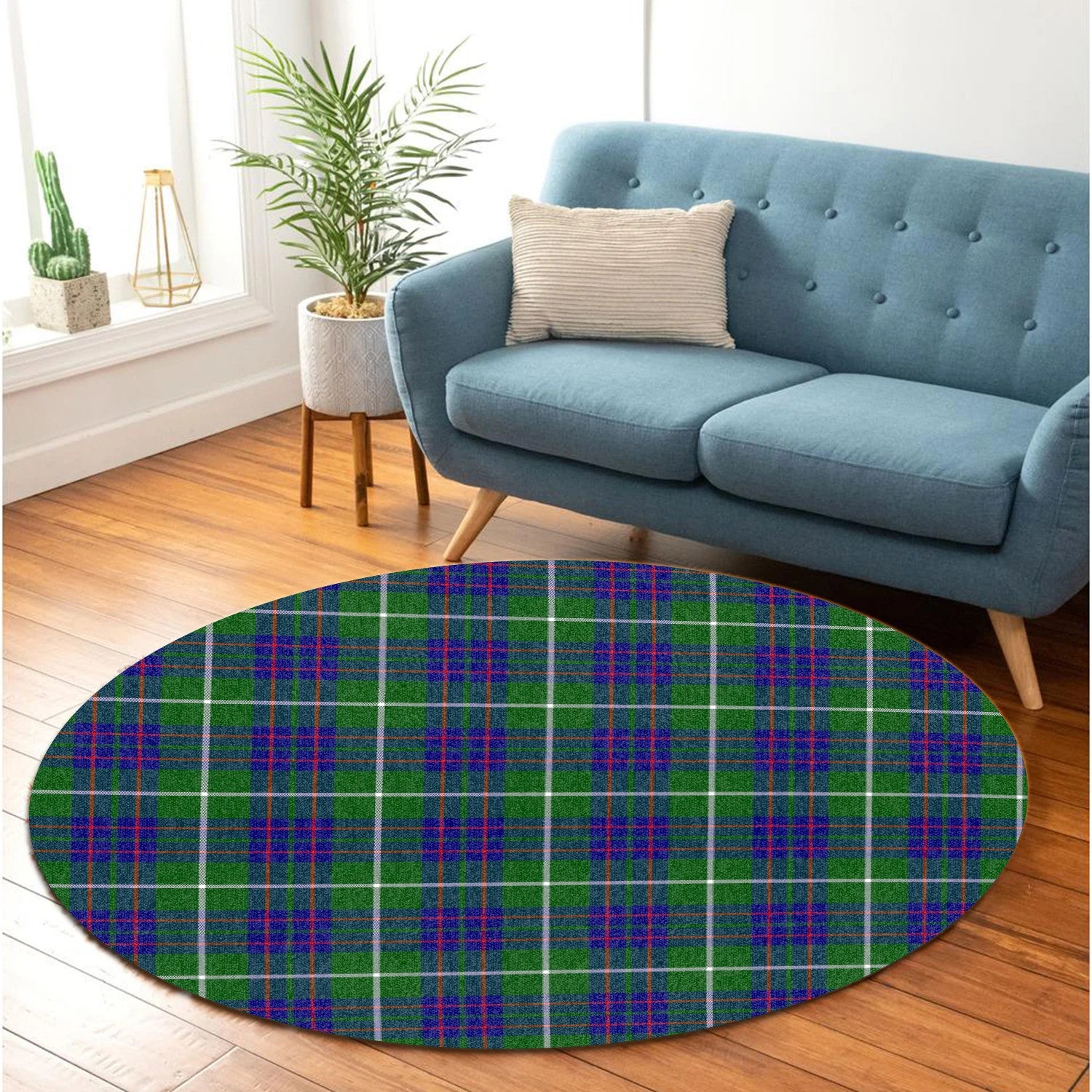 Scottish Tartan MacIntyre Hunting Modern Clan Round Rug