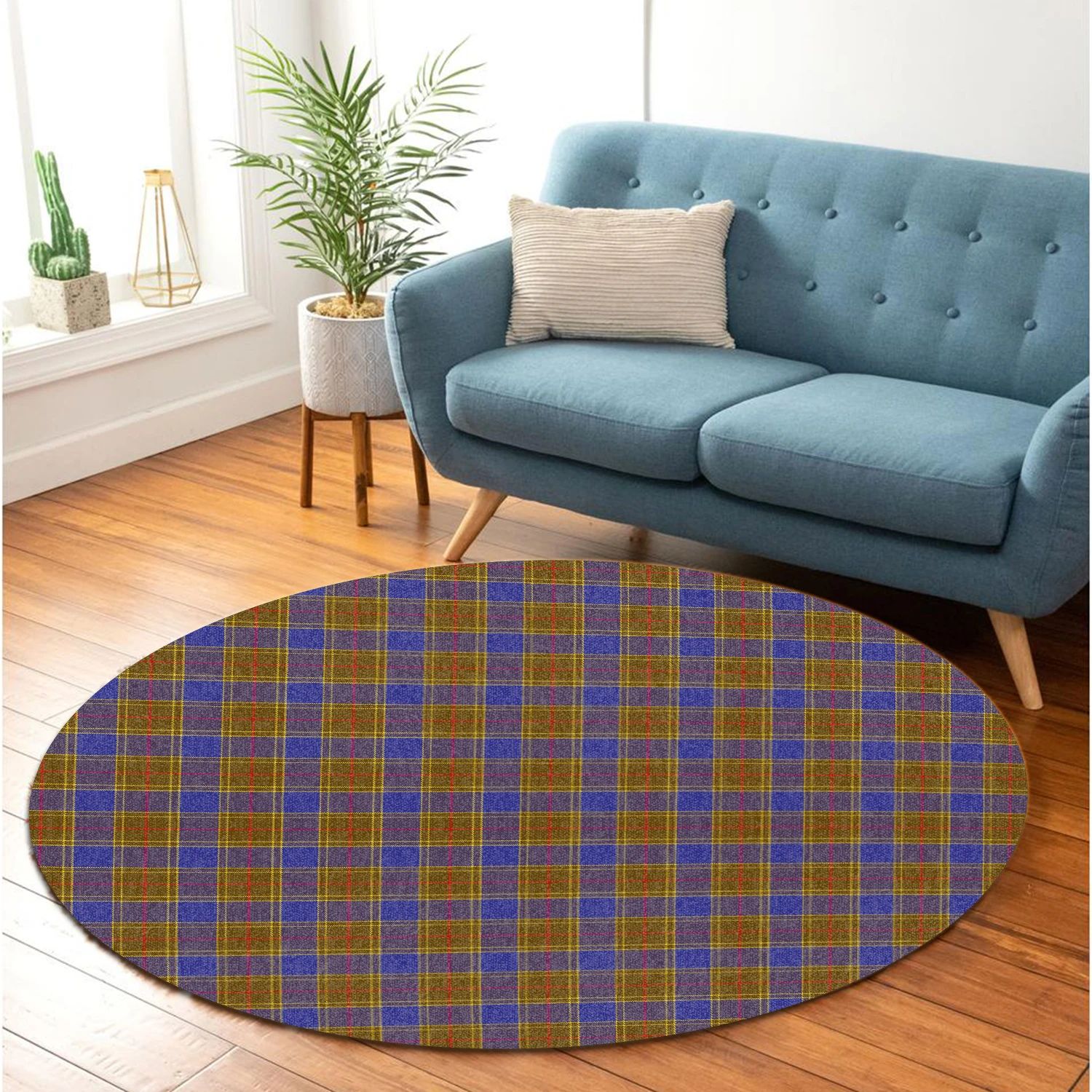 Scottish Tartan Balfour Modern Clan Round Rug