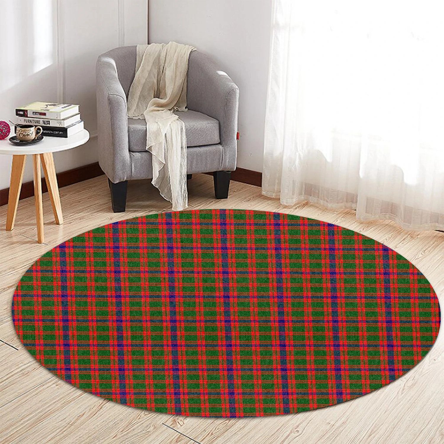 Scottish Tartan Skene Modern Clan Round Rug