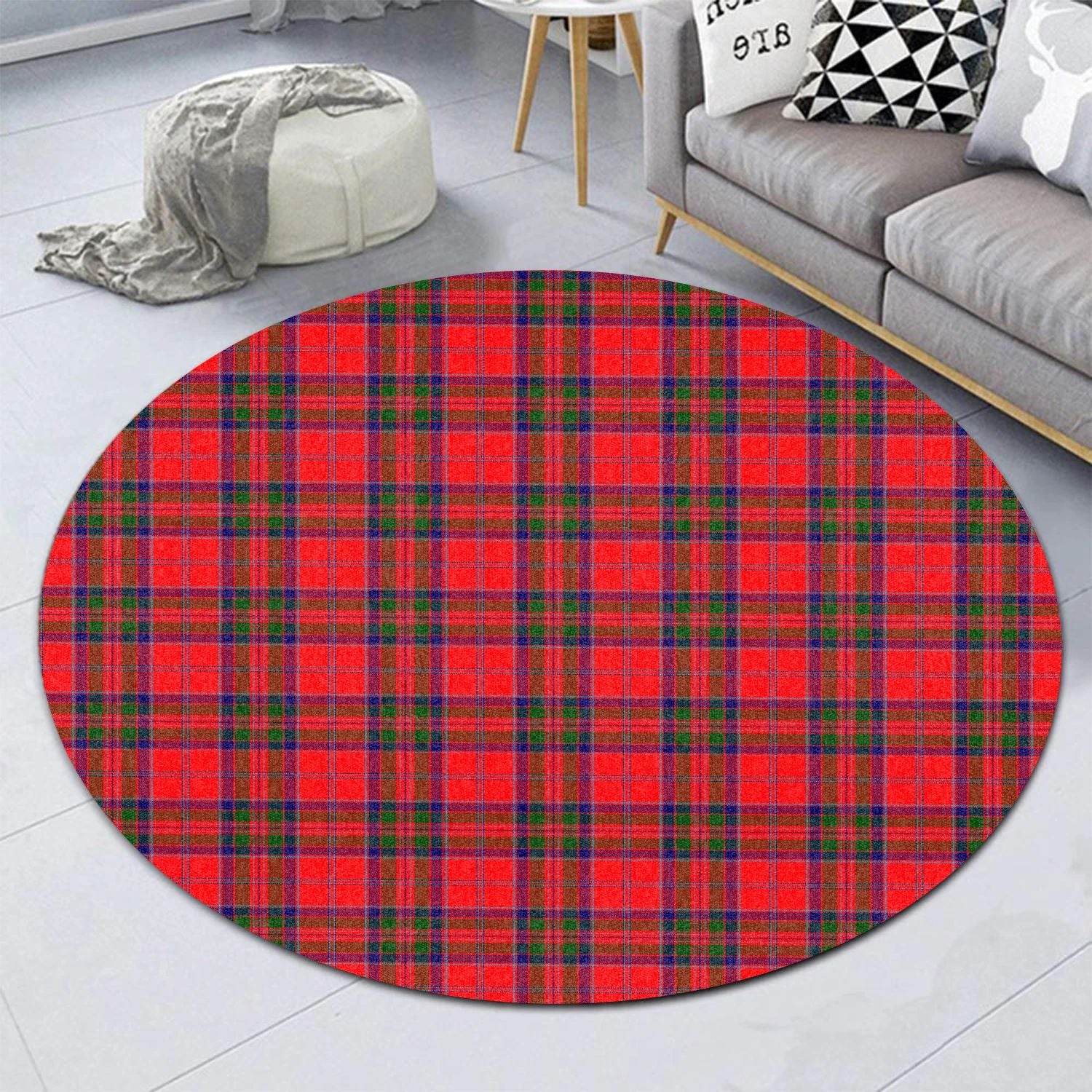 Scottish Tartan MacGillivray Modern Clan Round Rug