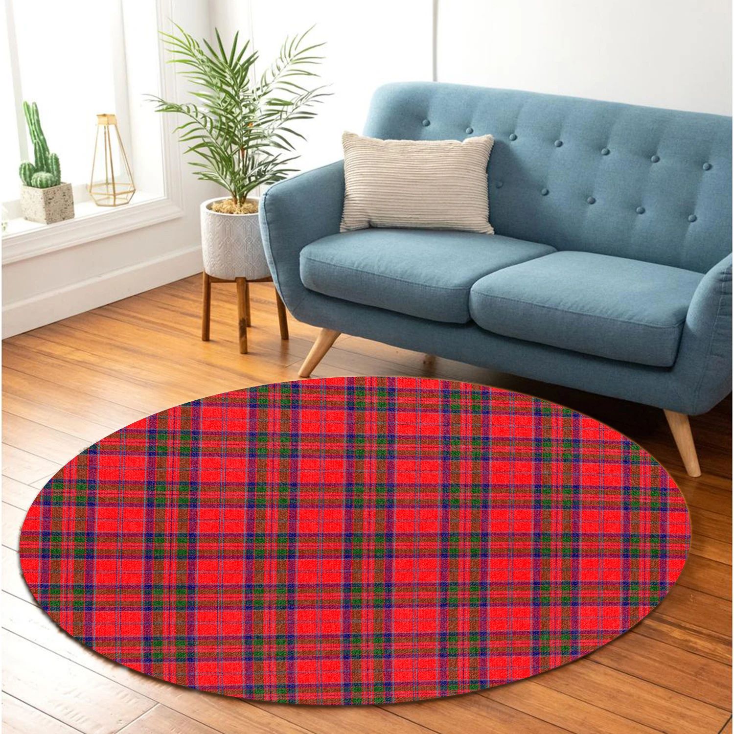 Scottish Tartan MacGillivray Modern Clan Round Rug