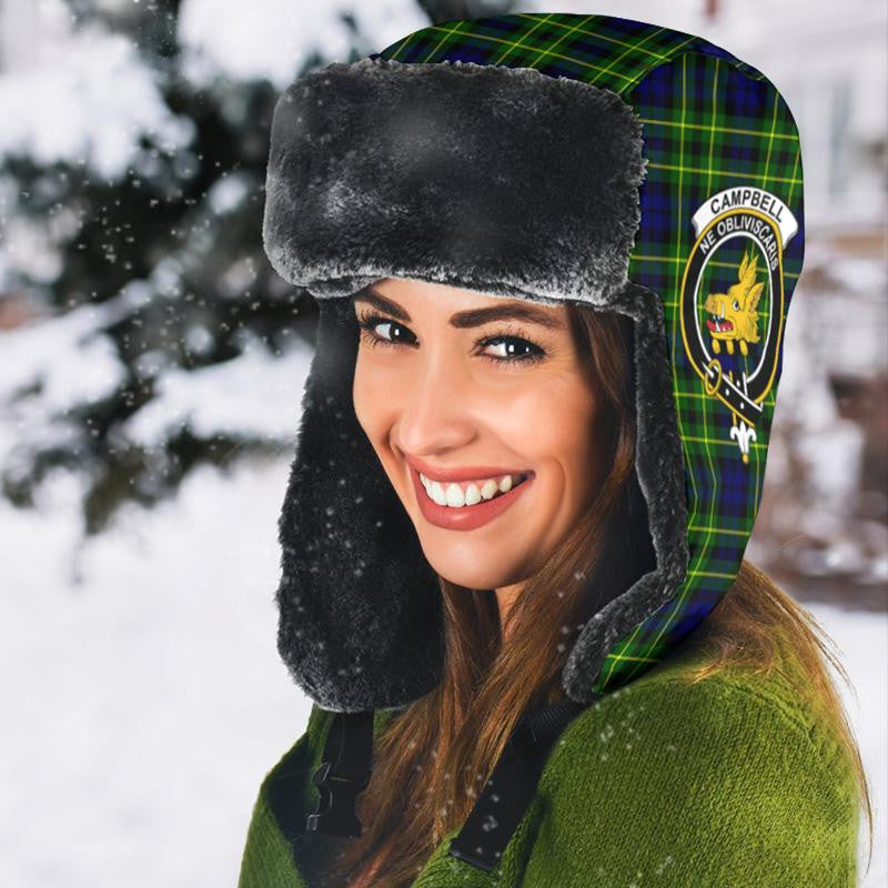 Campbell of Breadalbane Modern Tartan Crest Trapper Hat