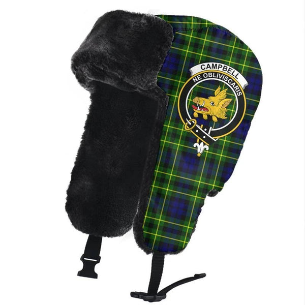 Campbell of Breadalbane Modern Tartan Crest Trapper Hat