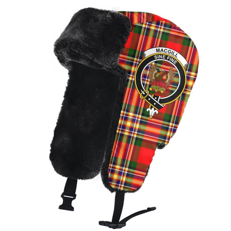 MacGillivray Modern Tartan Crest Trapper Hat