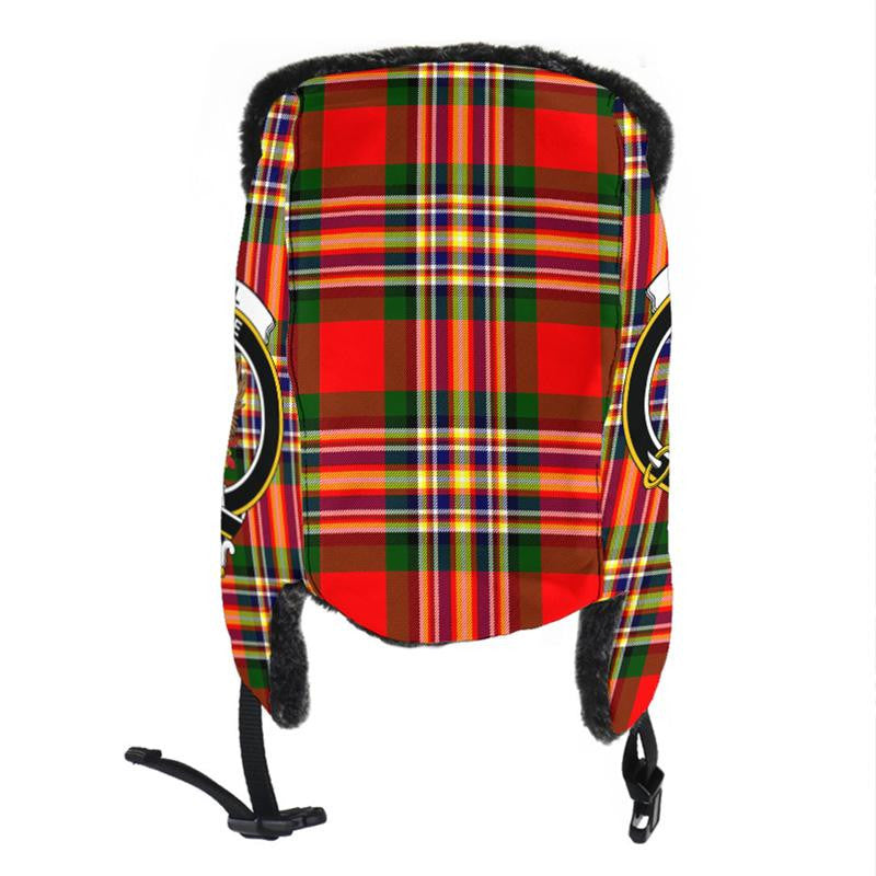 MacGillivray Modern Tartan Crest Trapper Hat