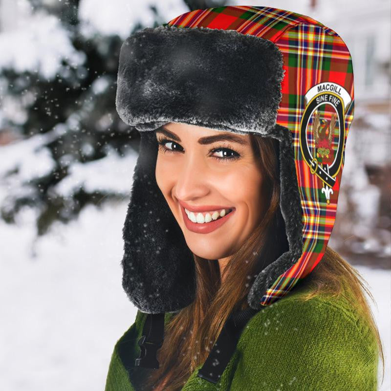 MacGillivray Modern Tartan Crest Trapper Hat