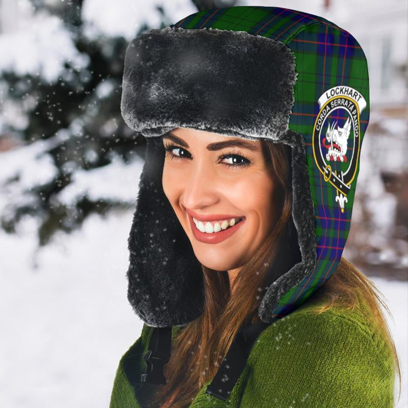 Lockhart Modern Tartan Crest Trapper Hat